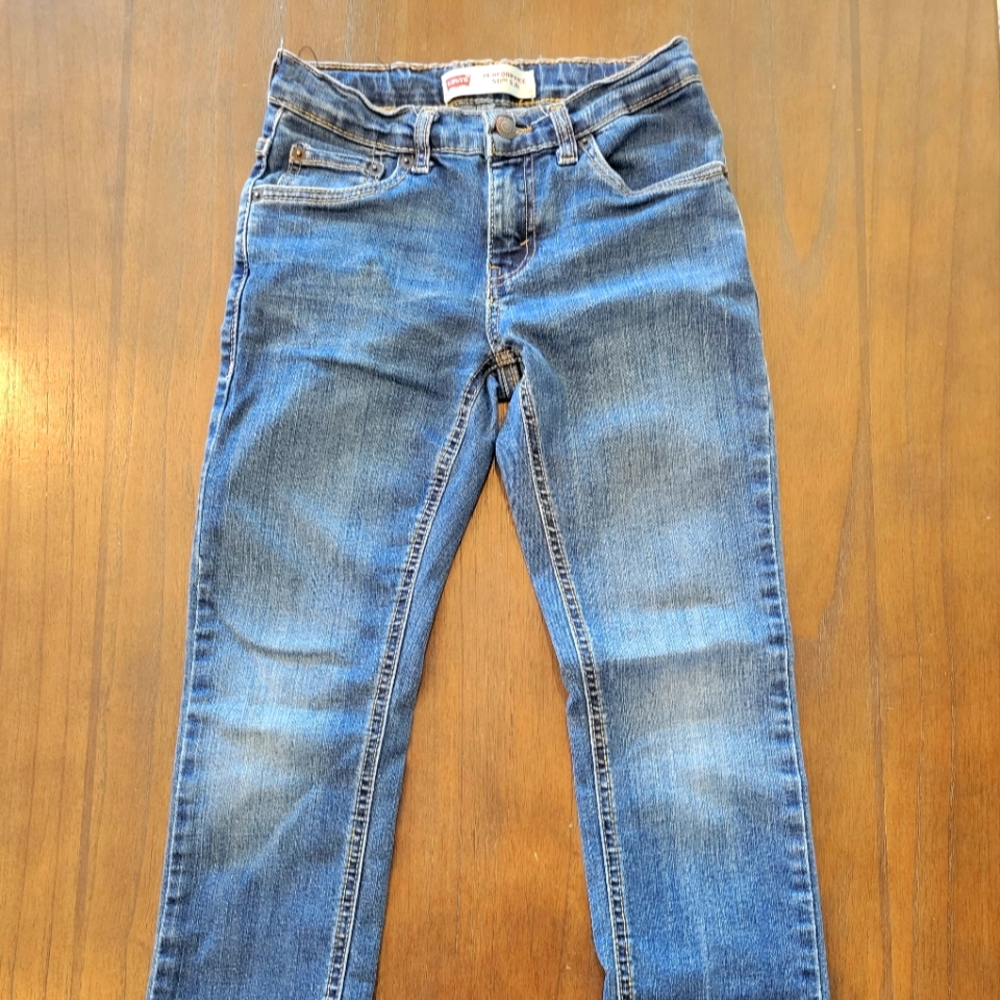 Levi Boys Jeans, performance 511 slim, size 10 Reg, 25" waist, 25" length